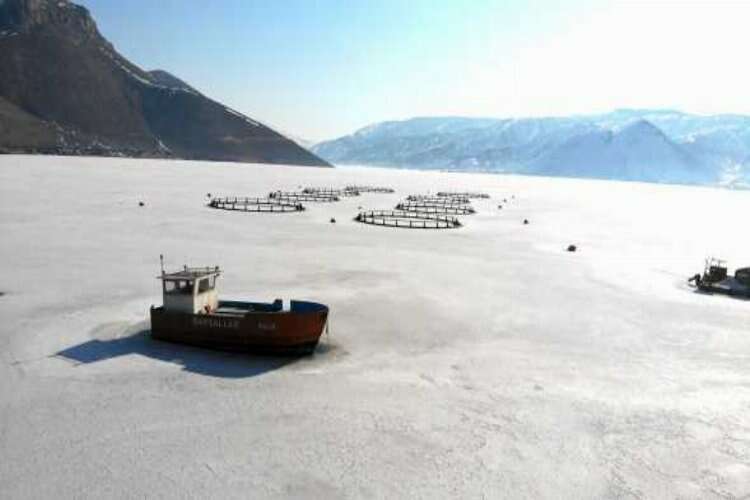 Çat Barajı buz tuttu