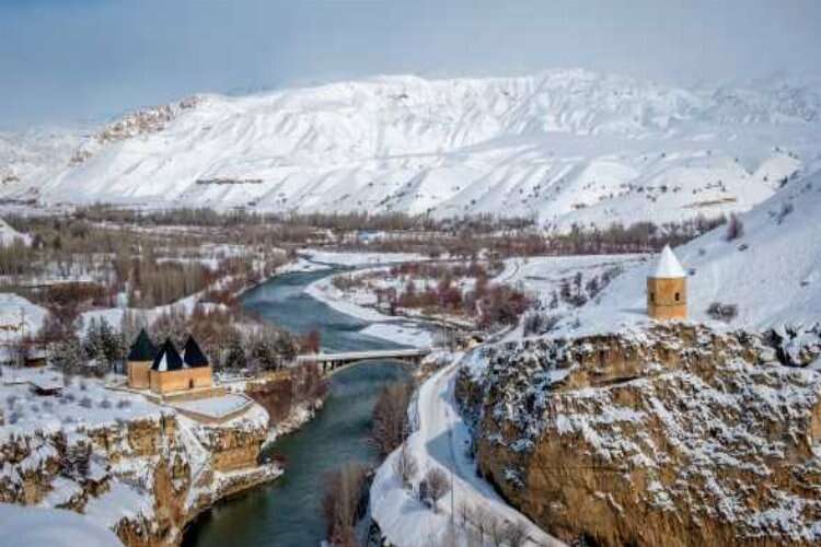 Erzincan'da kartpostallık kış fotoğrafları