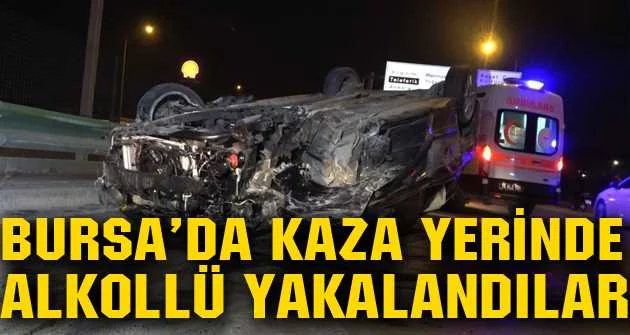 Kaza yerinden geçen sürücüler alkollü çıkınca cezadan kaçamadı