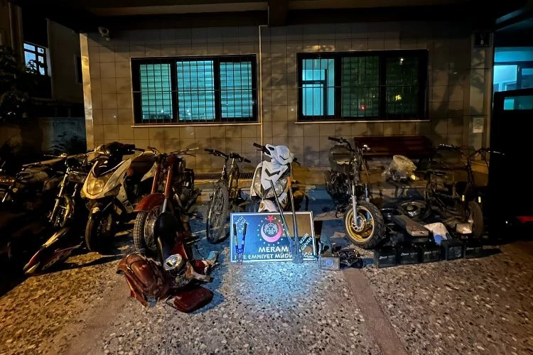 Konya’da motosiklet hırsızı 9 şahıs yakalandı