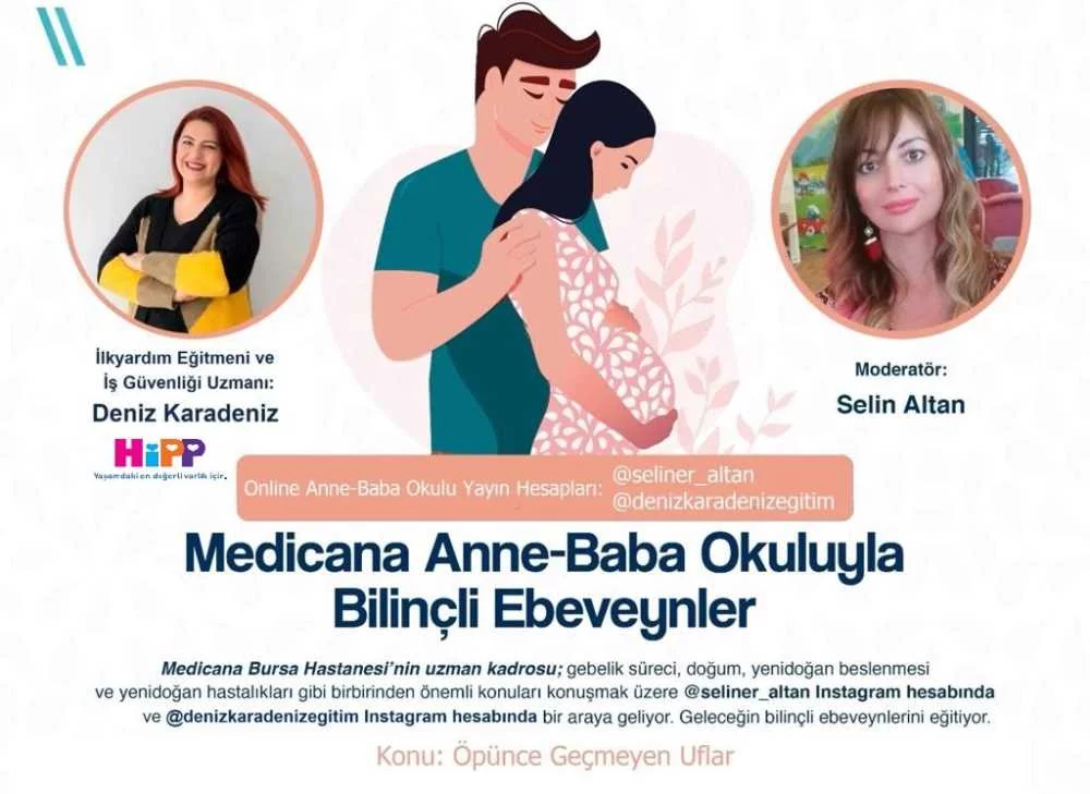 Online gebe okulunun konuğu ilkyardım eğitmeni Deniz Karadeniz