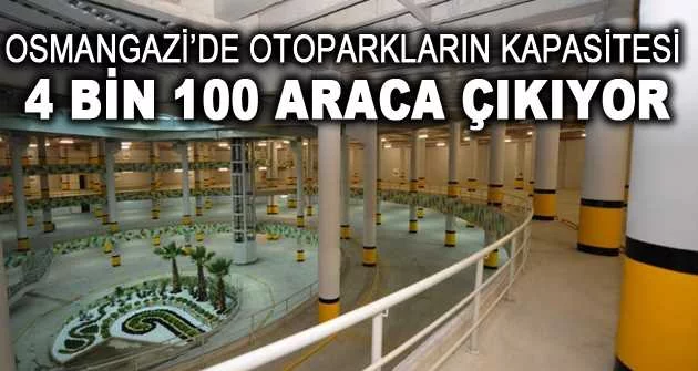 Osmangazi’de otoparkların kapasitesi 4 bin 100 araca çıkıyor