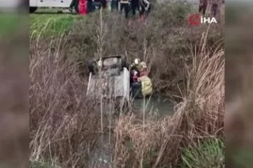 Otomobil su kanalına düştü, 1 kişi boğuldu, 4 kişi yaralandı