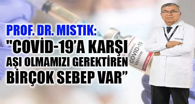 Prof. Dr. Mıstık: "Covid-19’a karşı aşı olmamızı gerektiren birçok sebep var”