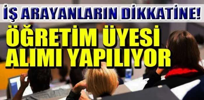 Süleyman Demirel Üniversitesi Öğretim Üyesi alım ilanı