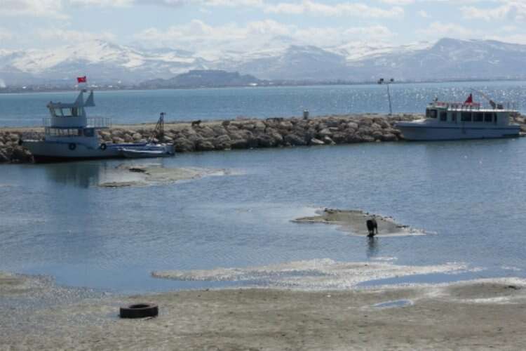 Van Gölü seviye kaybediyor: Sahildeki kum adalarının sayısı arttı