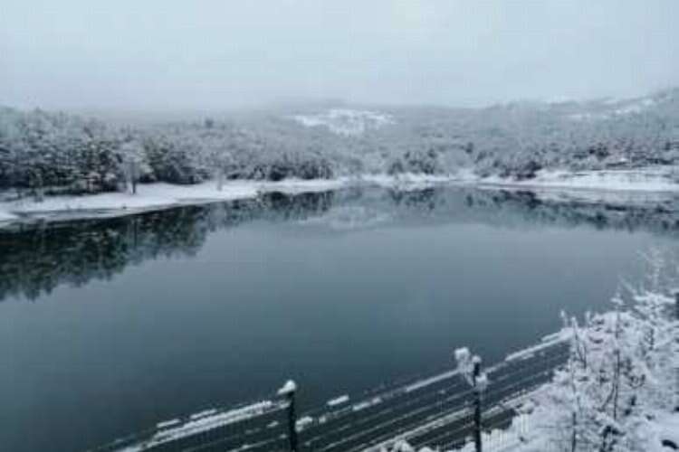 Yozgat Çamlığı Milli Parkı beyaza büründü